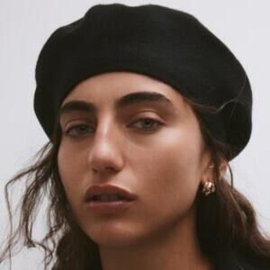 H&M One Size Women's Charcoal Wool Stretch Fitted Beret Hat French Heritage Chic